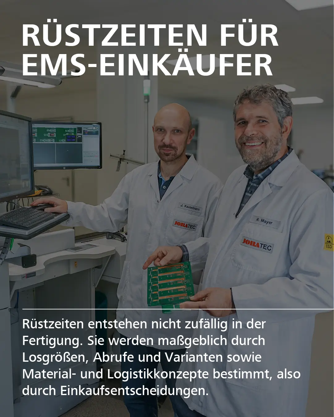 Rüstzeiten für EMS-Einkäufer
